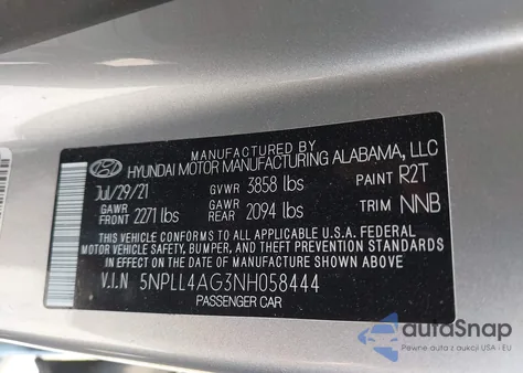 2022 Hyundai Elantra Se из США, поврежденный, VIN 5NPLL4AG3NH058444